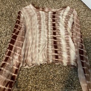 Brown Marble Crop Top